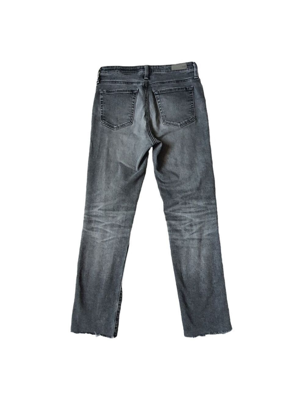 AG The Isabelle High Rose Straight Crop Raw Hem Gray Size 27R Adriano Goldshmeid - Picture 4 of 13